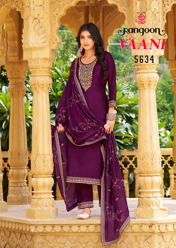 Vaani By Rangoon Silk Embroidery Kurti With Bottom Dupatta Wholesale Shop In Surat
